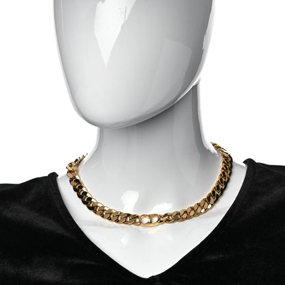 Christian Dior Metal Danseuse Etoile Chain Choker Necklace Gold 2 of 5