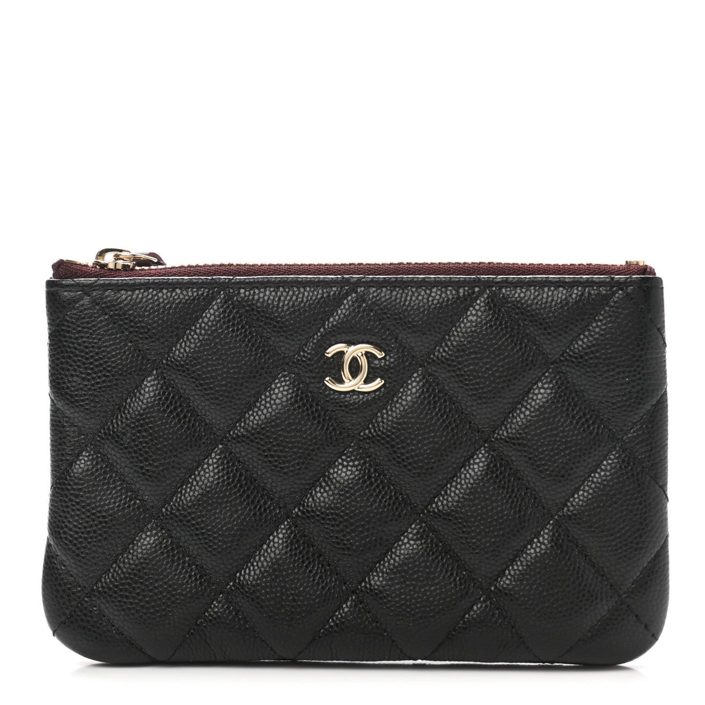 Caviar Quilted Small Pouch Black