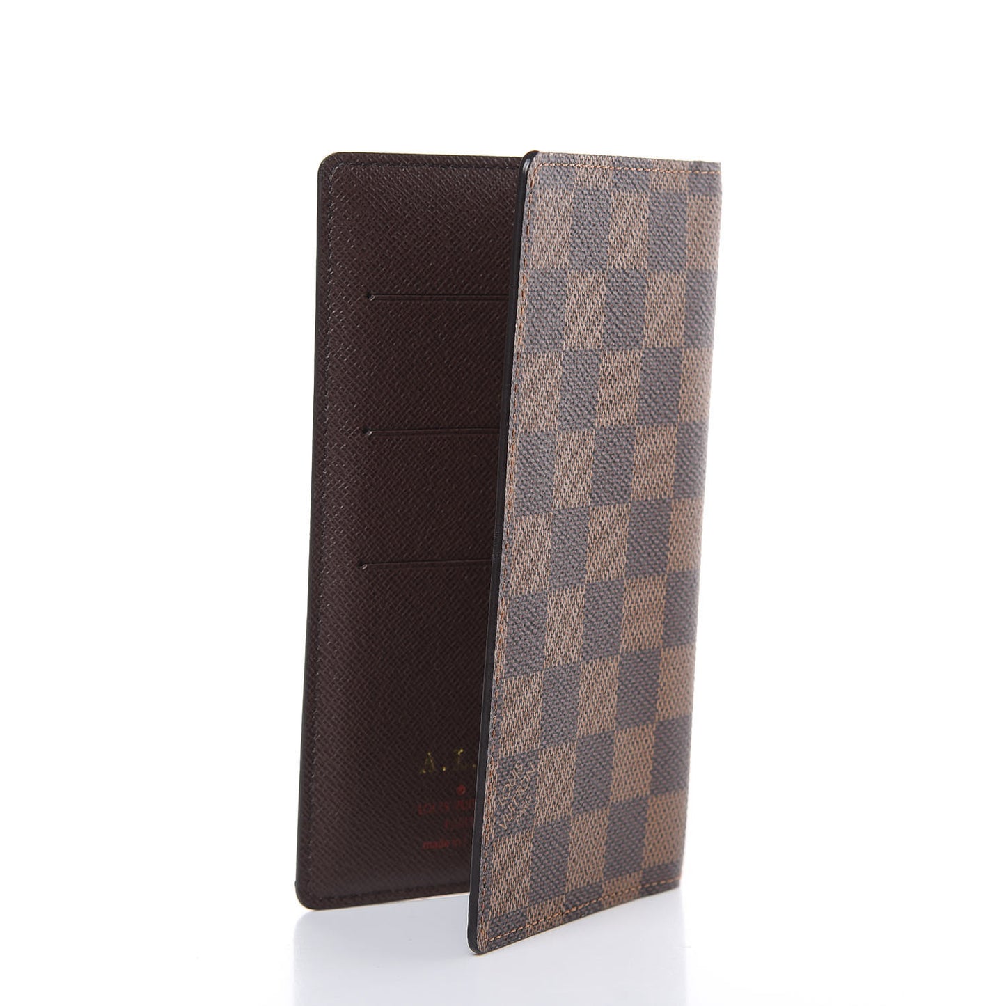 Damier Ebene Checkbook Cover Wallet