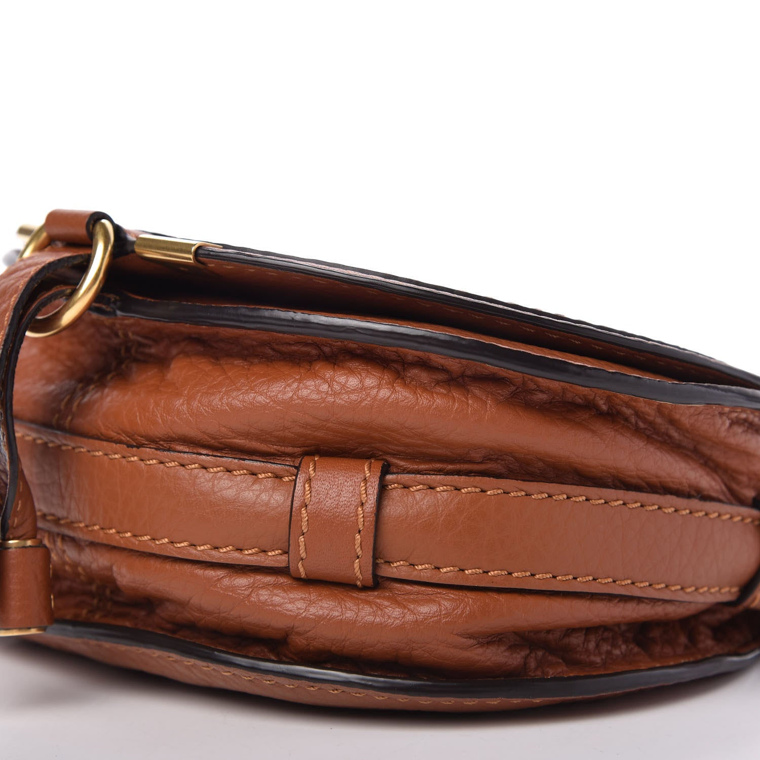 Chloe Calfskin Mini Marcie Round Crossbody Bag Tan 7 of 10