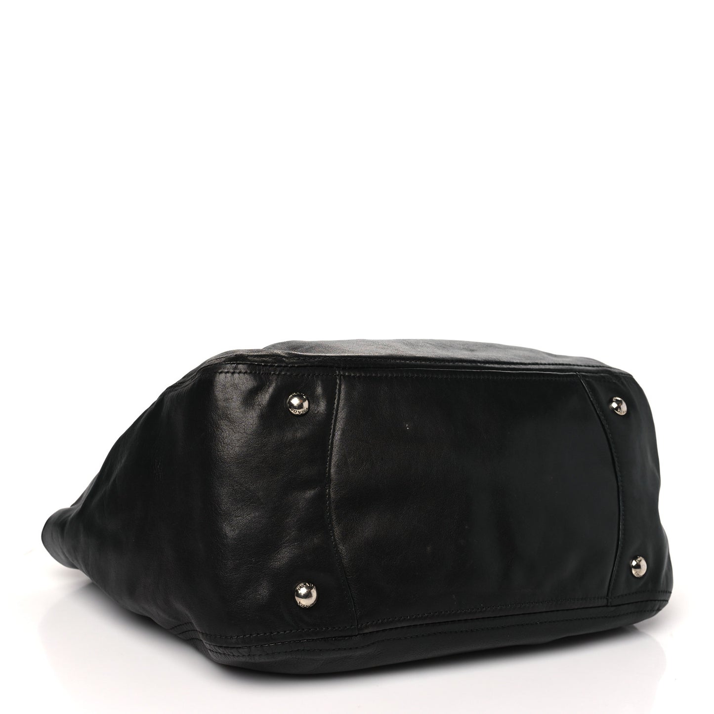 Soft Calf Pleated Hobo Black