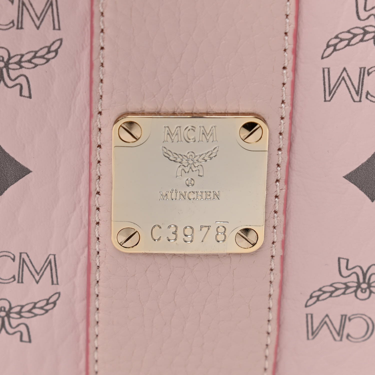 MCM Visetos Medium Liz Reversible Shopper Tote Powder Pink 8 of 11