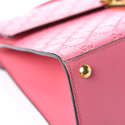Gucci Guccissima Signature Medium Padlock Top Handle Bag Flush 12 of 16