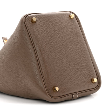 Hermes Taurillon Clemence Picotin Lock 18 PM Etoupe 9 of 13