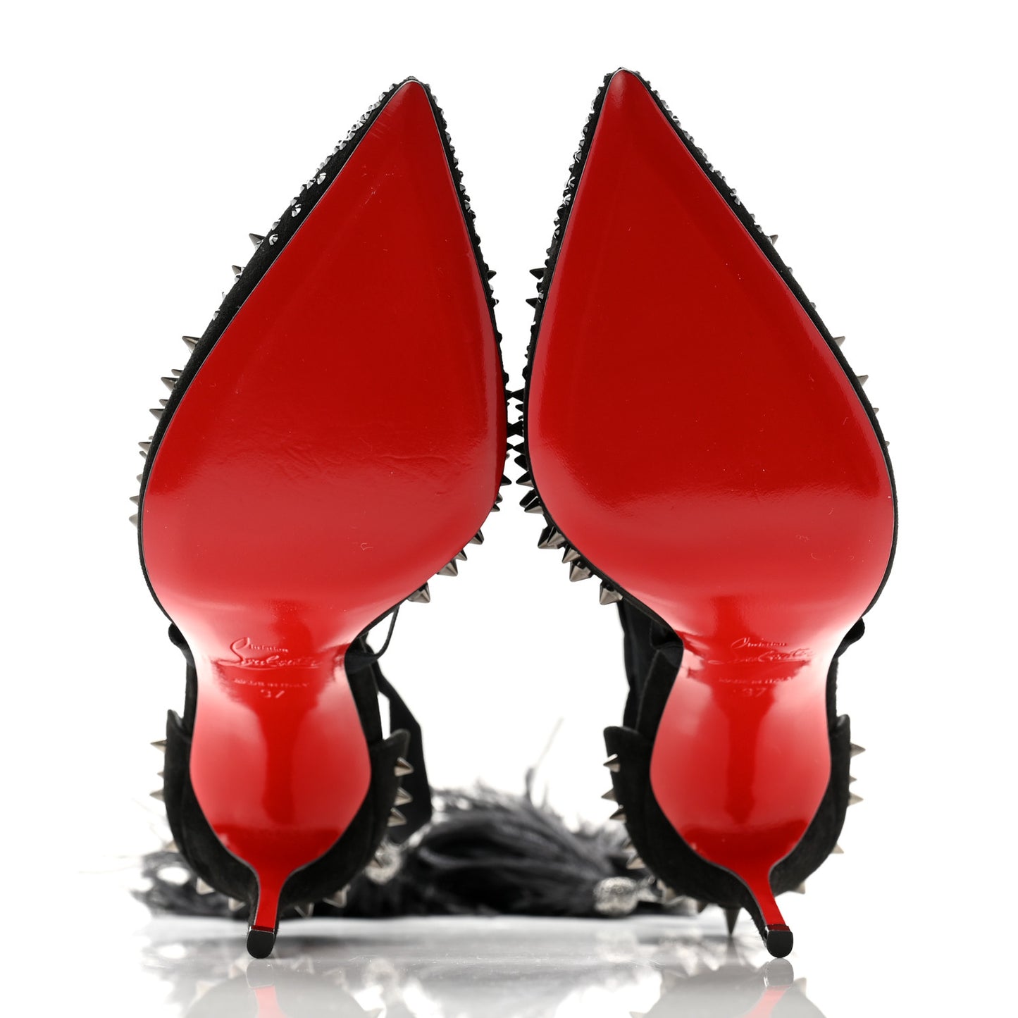 Velour Spikes Fairy 100 Pumps 37 Black