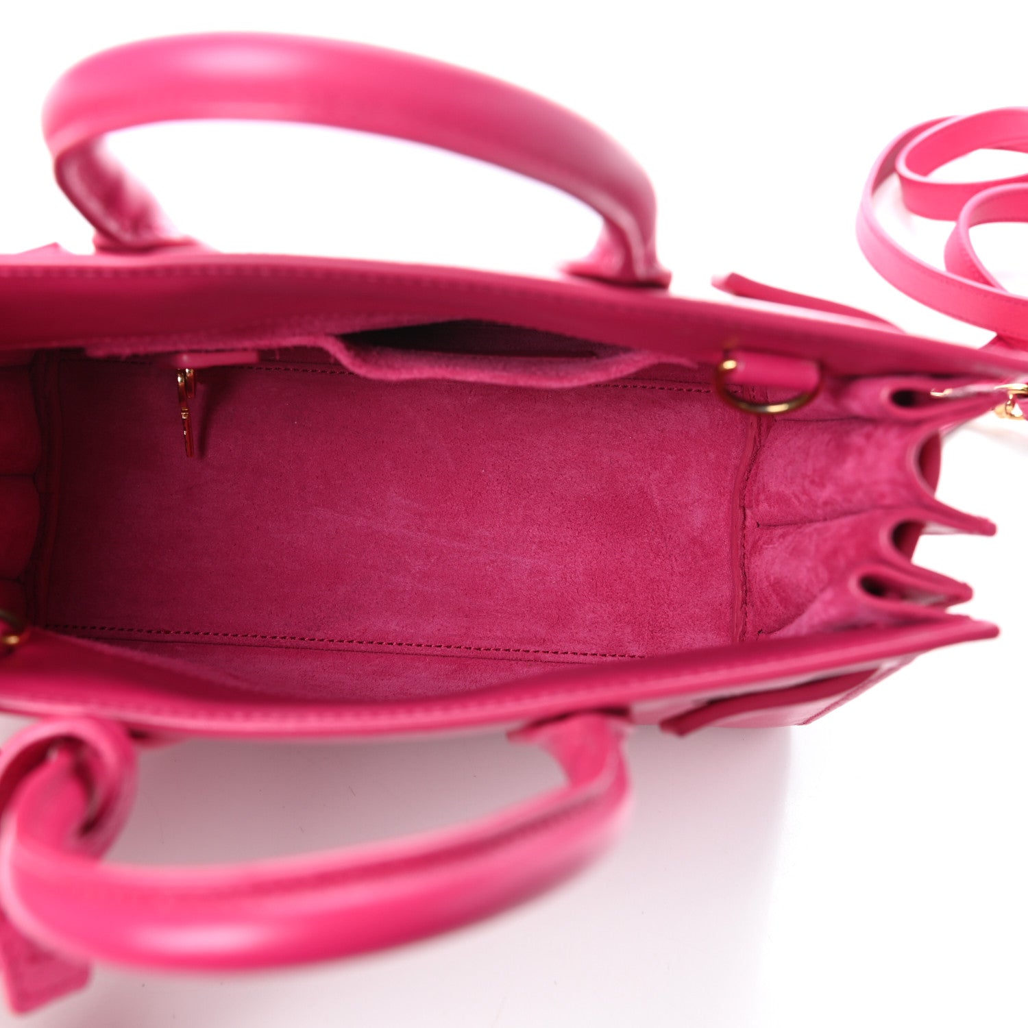 Saint Laurent Calfskin Nano Sac De Jour Lipstick Fuchsia 5 of 11