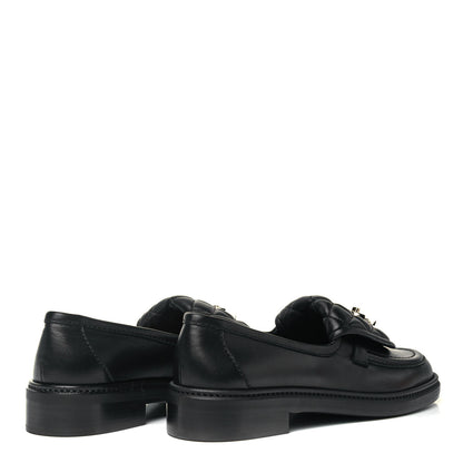 Chanel Lambskin Quilted CC Turnlock Loafers 37 Black 4 of 8