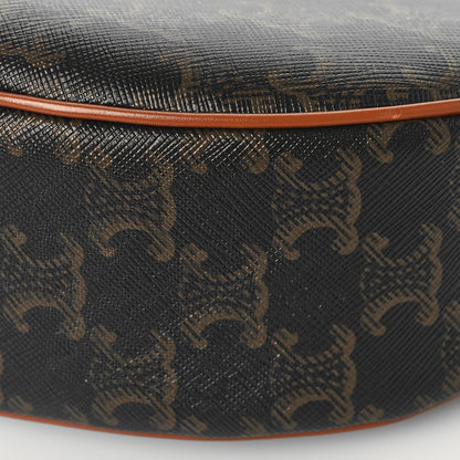 Celine Triomphe Canvas Calfskin Ava Shoulder Bag Tan 9 of 9