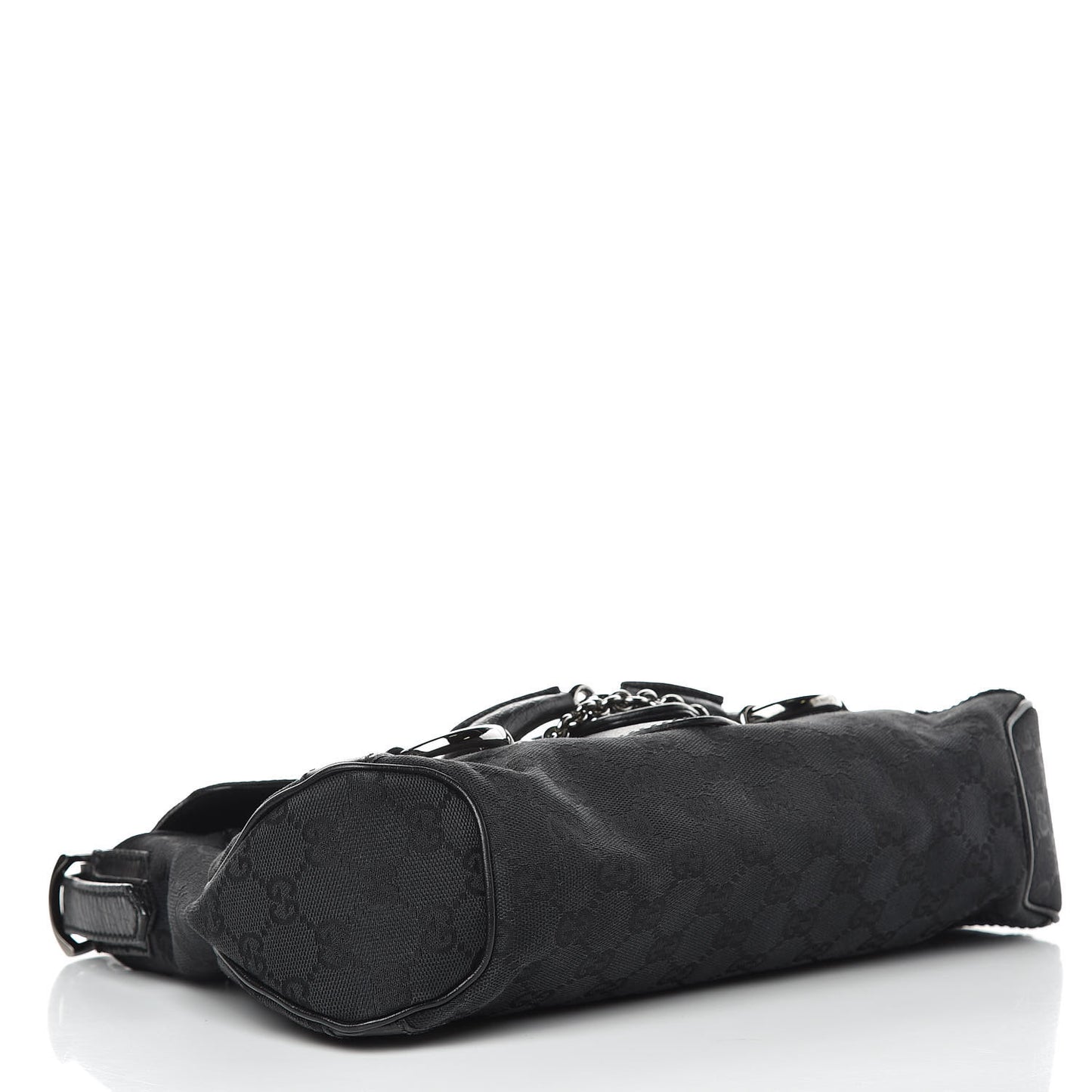 Monogram Horsebit Chain Flap Shoulder Bag Black