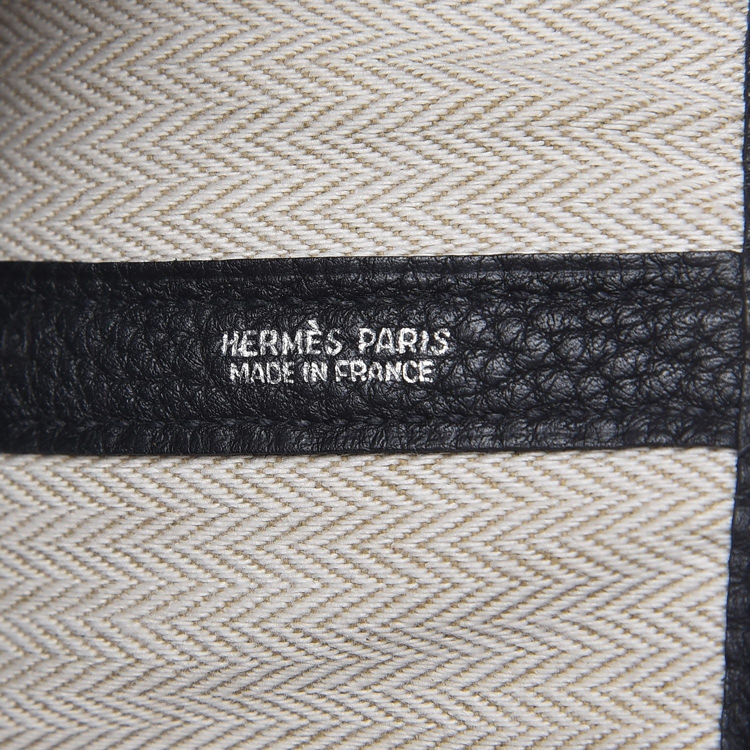 Hermes Fjord Garden Party Tote 36 MM Black 6 of 7