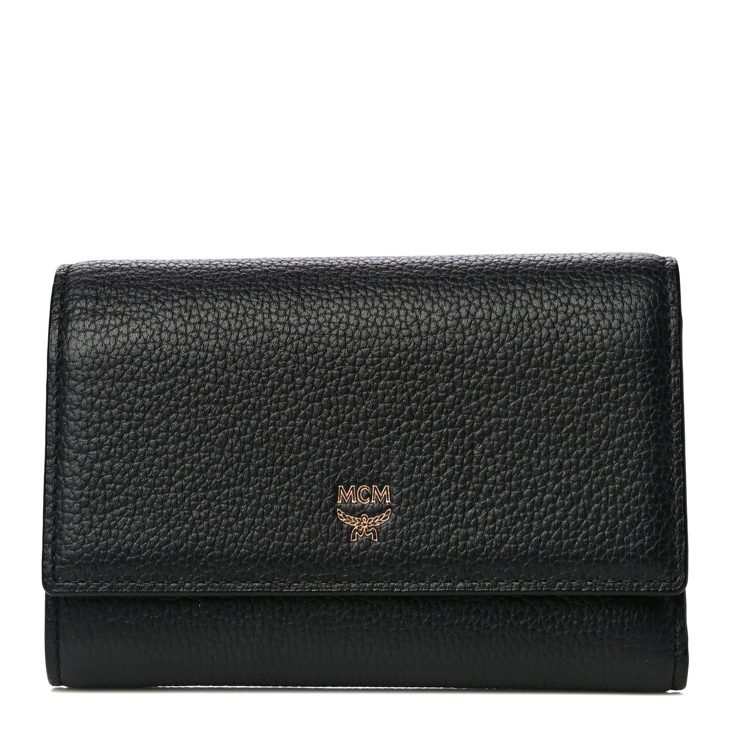 Calfskin Milla Tri-Fold Wallet Black