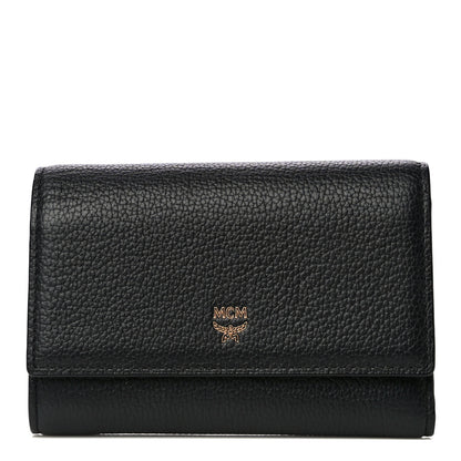 MCM Calfskin Milla Tri-Fold Wallet Black 1 of 15