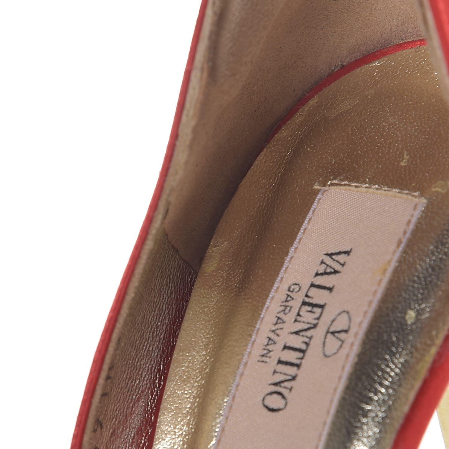 Valentino Garavani Satin Crystal Couture Bow Peep Toe d'Orsay High Heel Pumps 38 Red 11 of 11