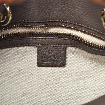 Gucci Calfskin Medium Bamboo Shopper Boston Acero 6 of 12