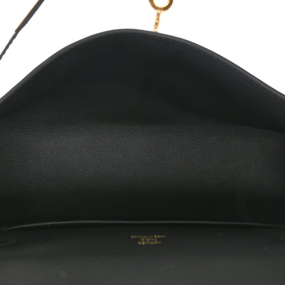 Hermes Swift Kelly Pochette Clutch Black 5 of 11
