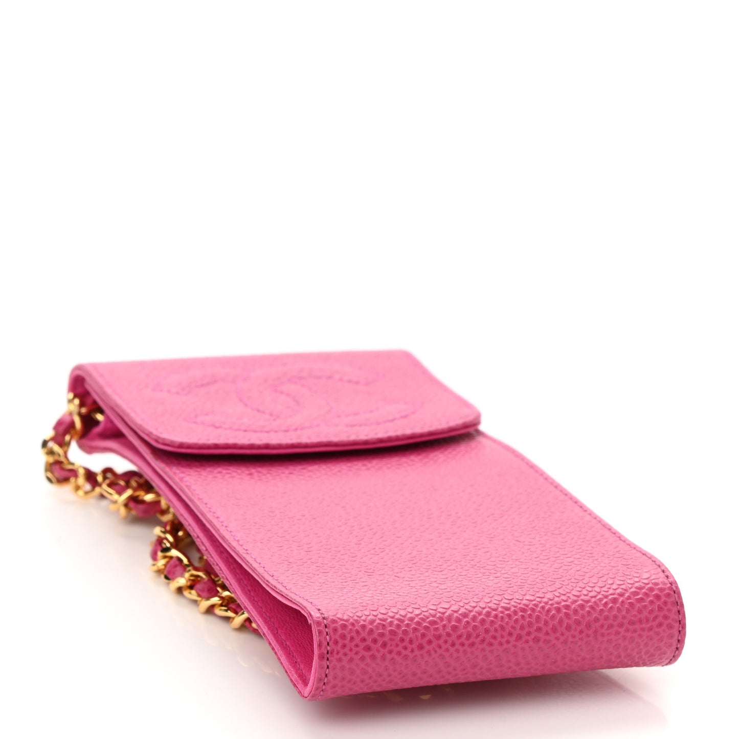 Caviar CC Phone Holder Crossbody Pink