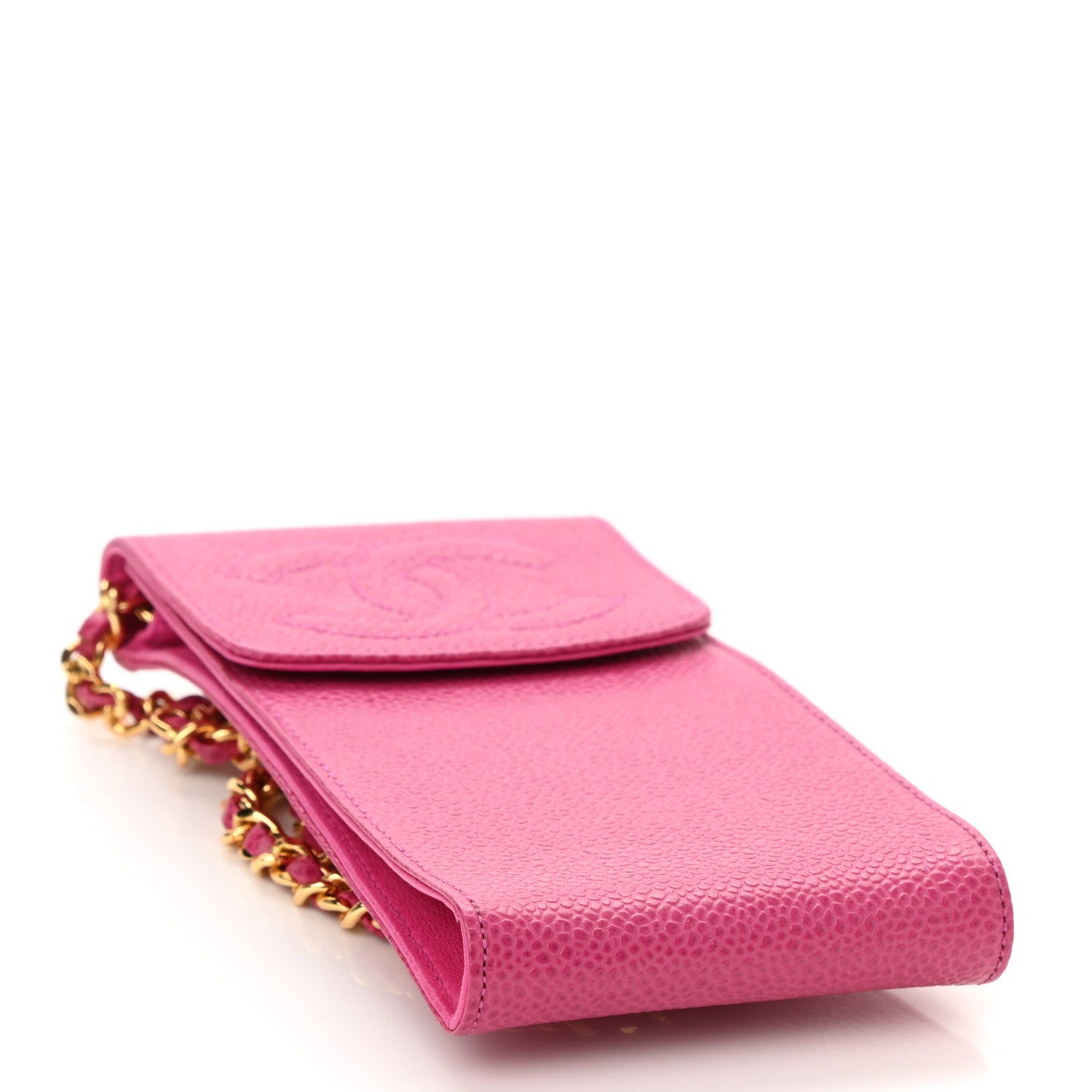 Chanel Caviar CC Phone Holder Crossbody Pink 4 of 11