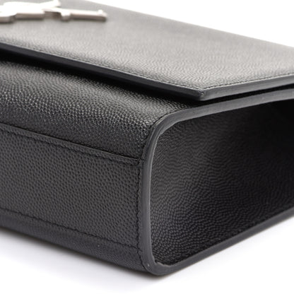 Saint Laurent Grain De Poudre Medium Classic Monogram Kate Satchel Black 10 of 12