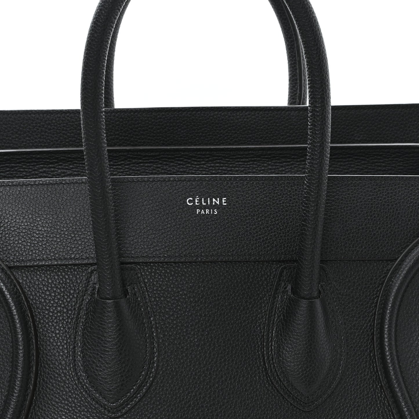 Drummed Calfskin Mini Luggage Black