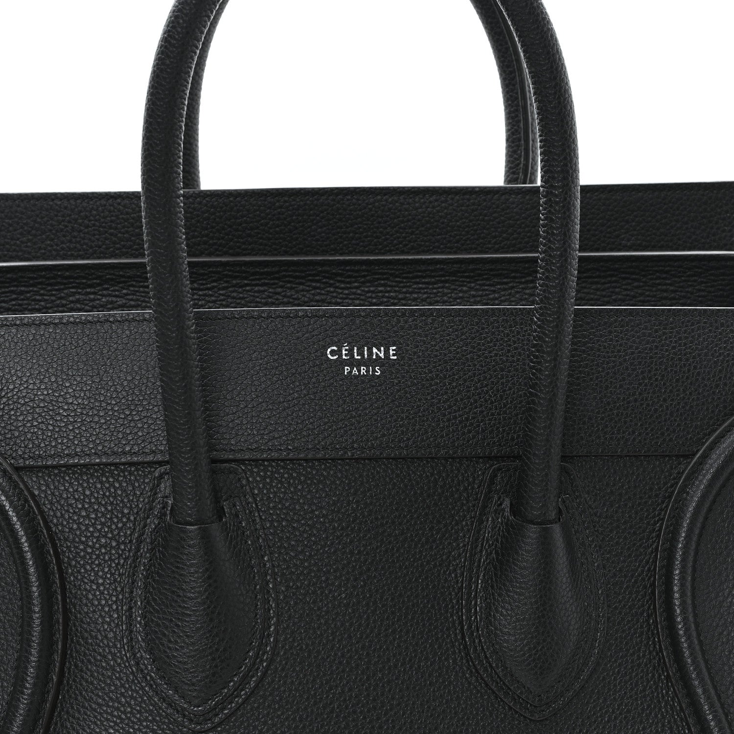 Celine Drummed Calfskin Mini Luggage Black 7 of 10