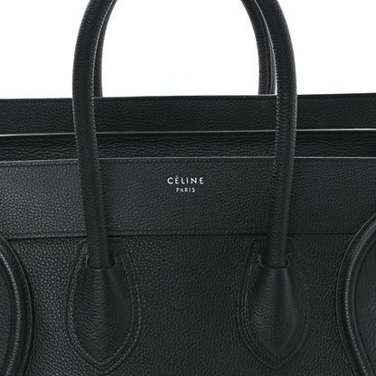 Celine Drummed Calfskin Mini Luggage Black 7 of 10