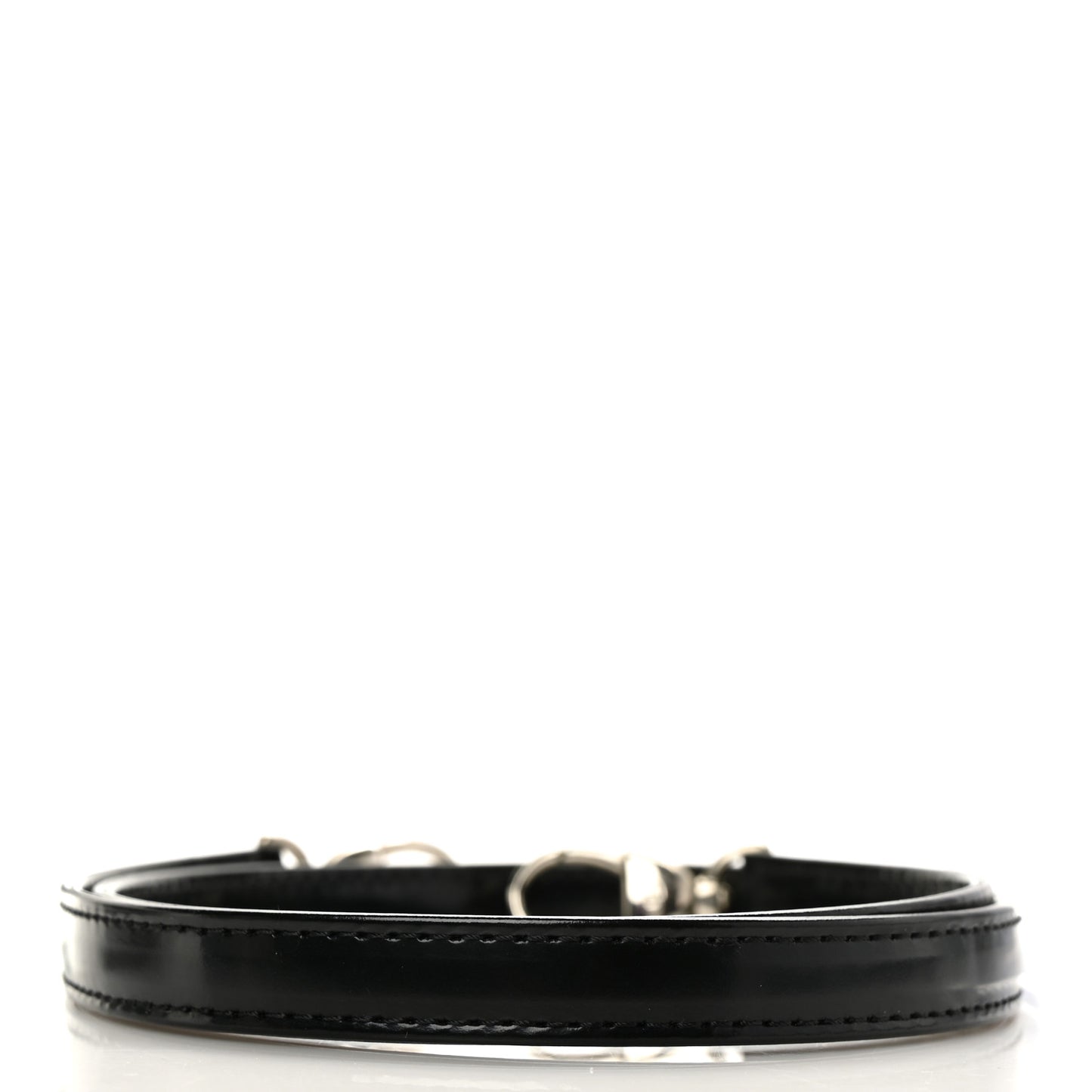 Patent Calfskin Lady Dior Shoulder Strap Black