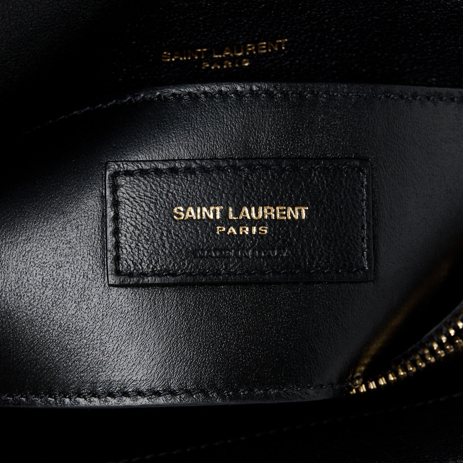 Saint Laurent Sheepskin Matelasse Chevron Monogram Medium College Bag Black 7 of 13