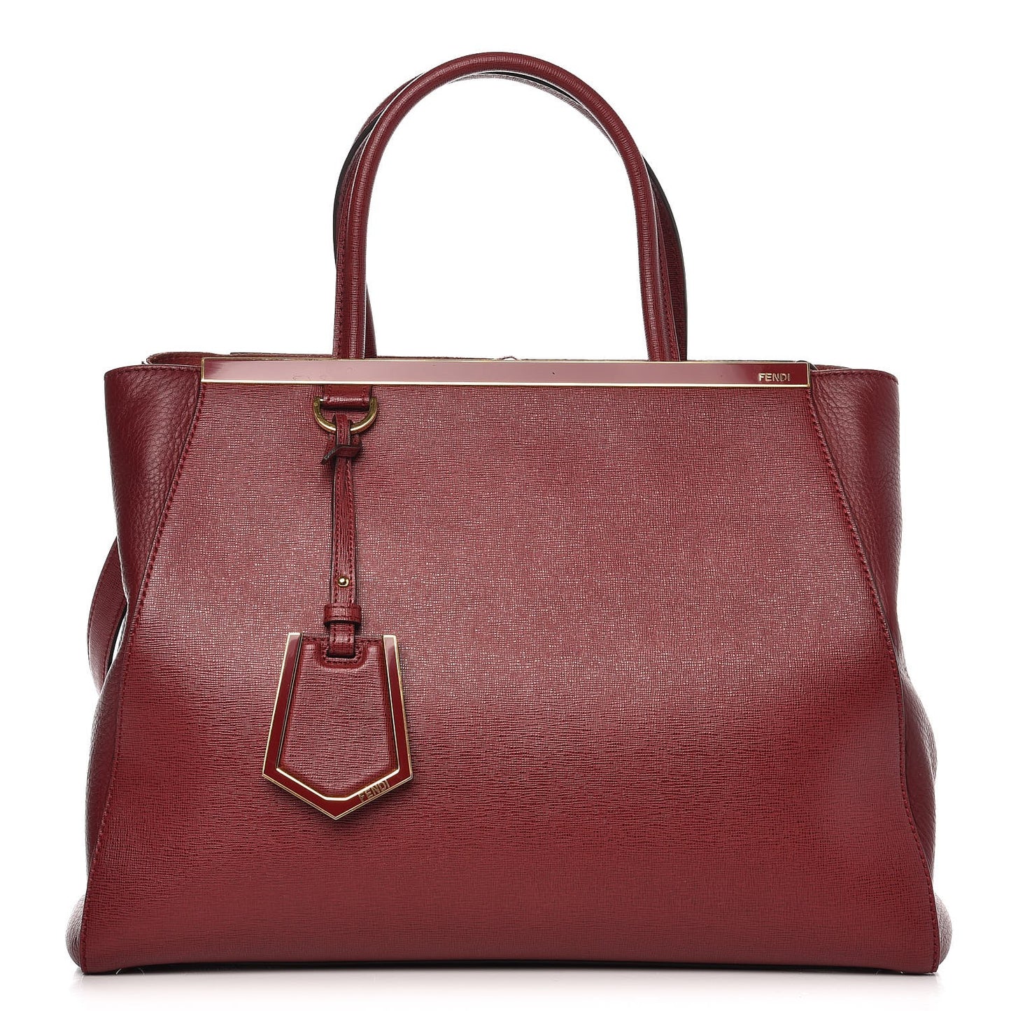 Vitello Elite Regular 2Jours Tote Rosso Scuro Ciliegia