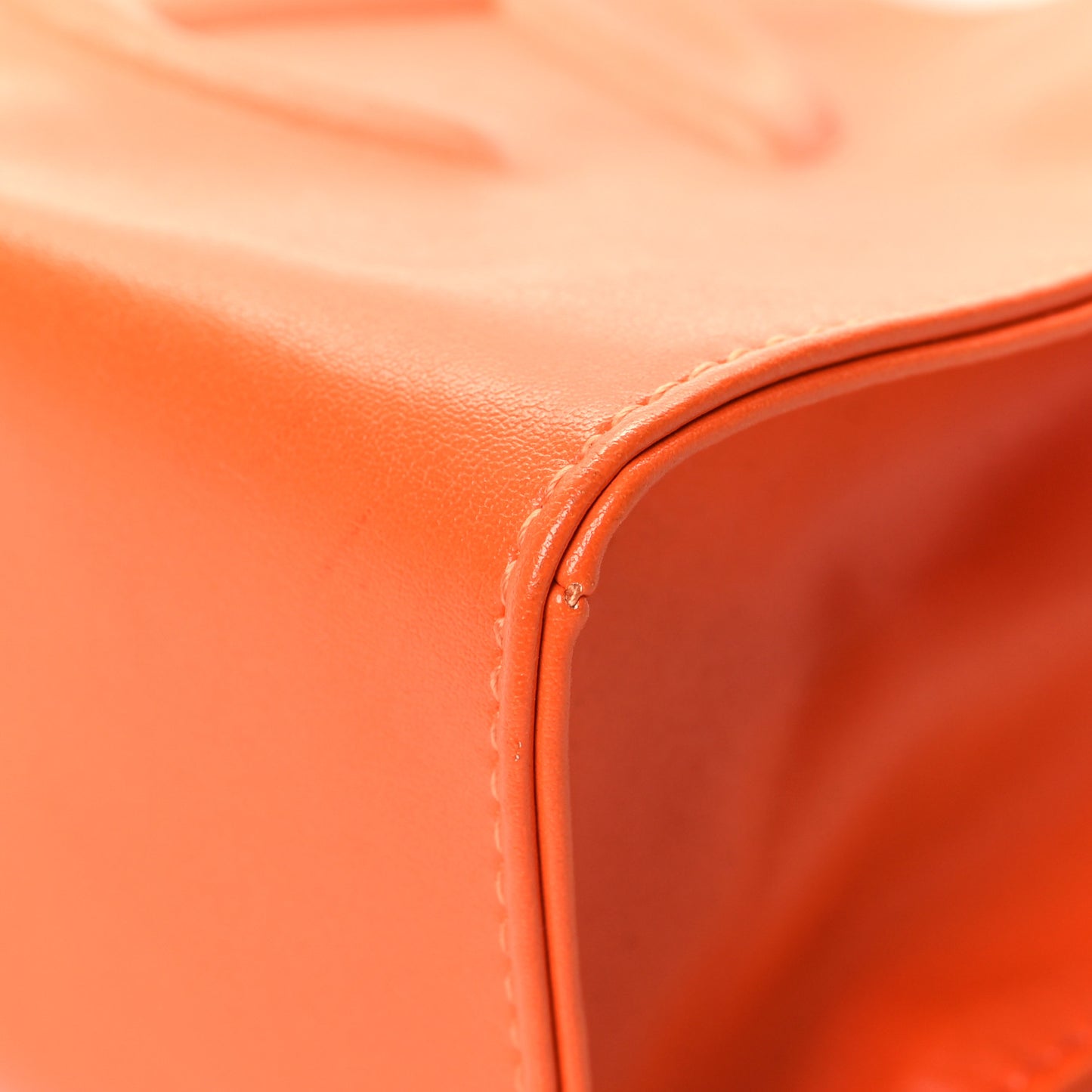 Vegan Leather Small Shopping Bag Orange