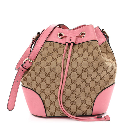 Gucci GG Monogram Calfskin Bucket Bag Pink 1 of 12