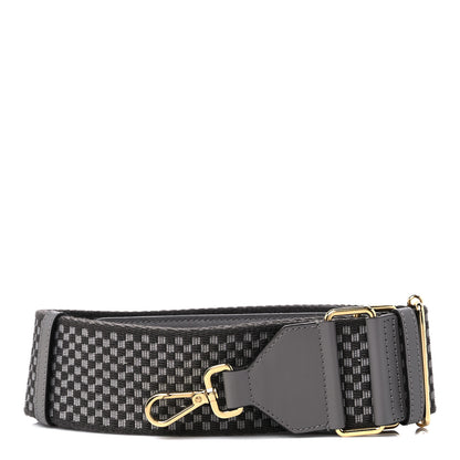 Fendi Ribbon Vitello King Logo Embossed Gingham Woven Adjustable Strap You Moon Ghiaia 1 of 4