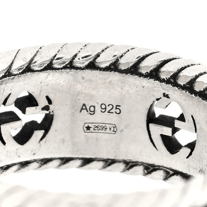 Gucci Sterling Silver Interlocking G Flower Ring 54 7 5 of 6