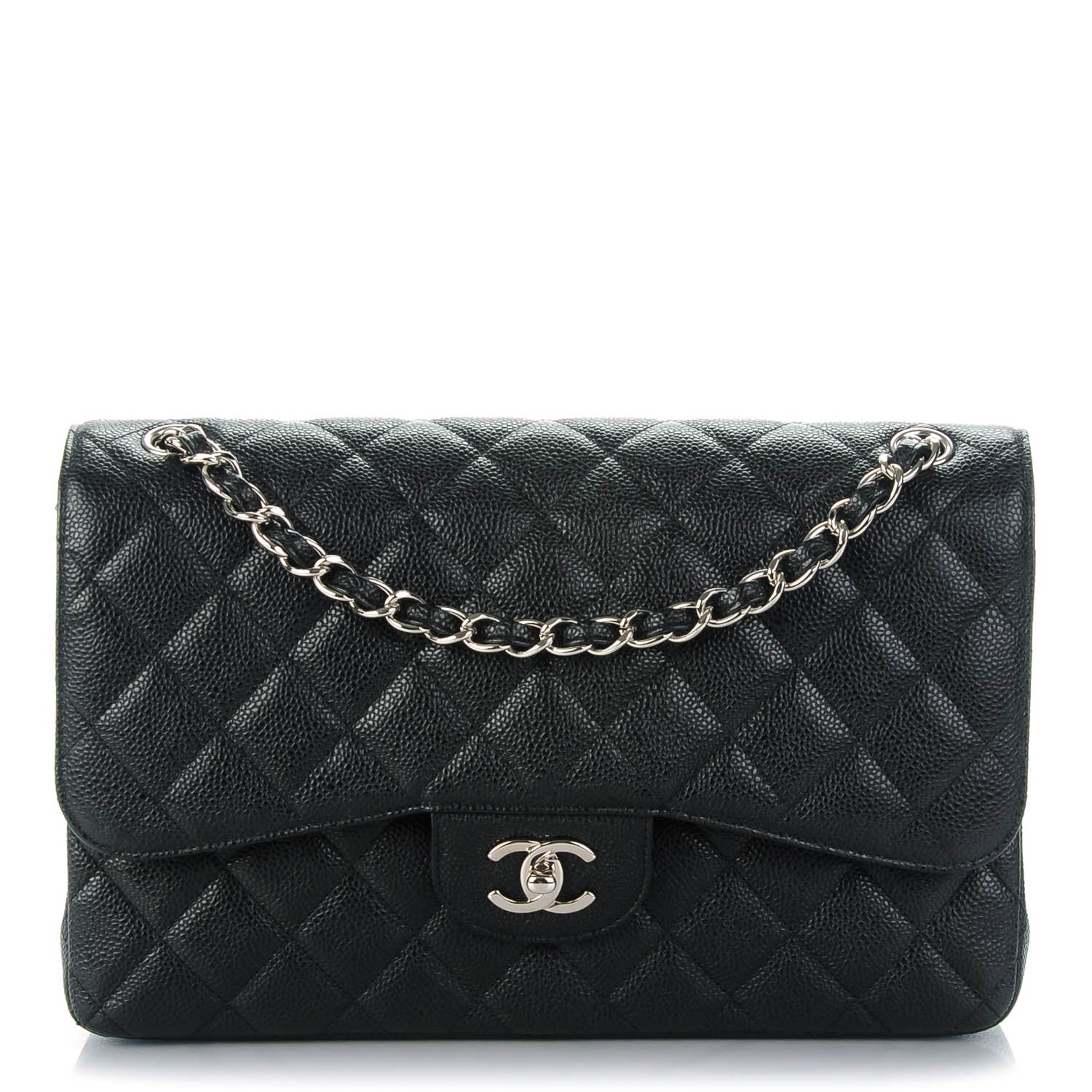 Chanel Caviar Quilted Jumbo Double Flap Black 1 of 9