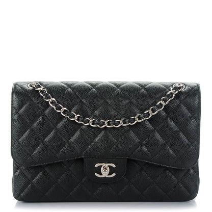 Chanel Caviar Quilted Jumbo Double Flap Black 1 of 9