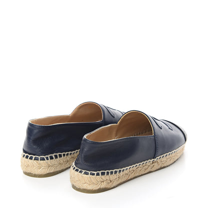 Chanel Lambskin CC Espadrilles 37 Navy Black 4 of 10
