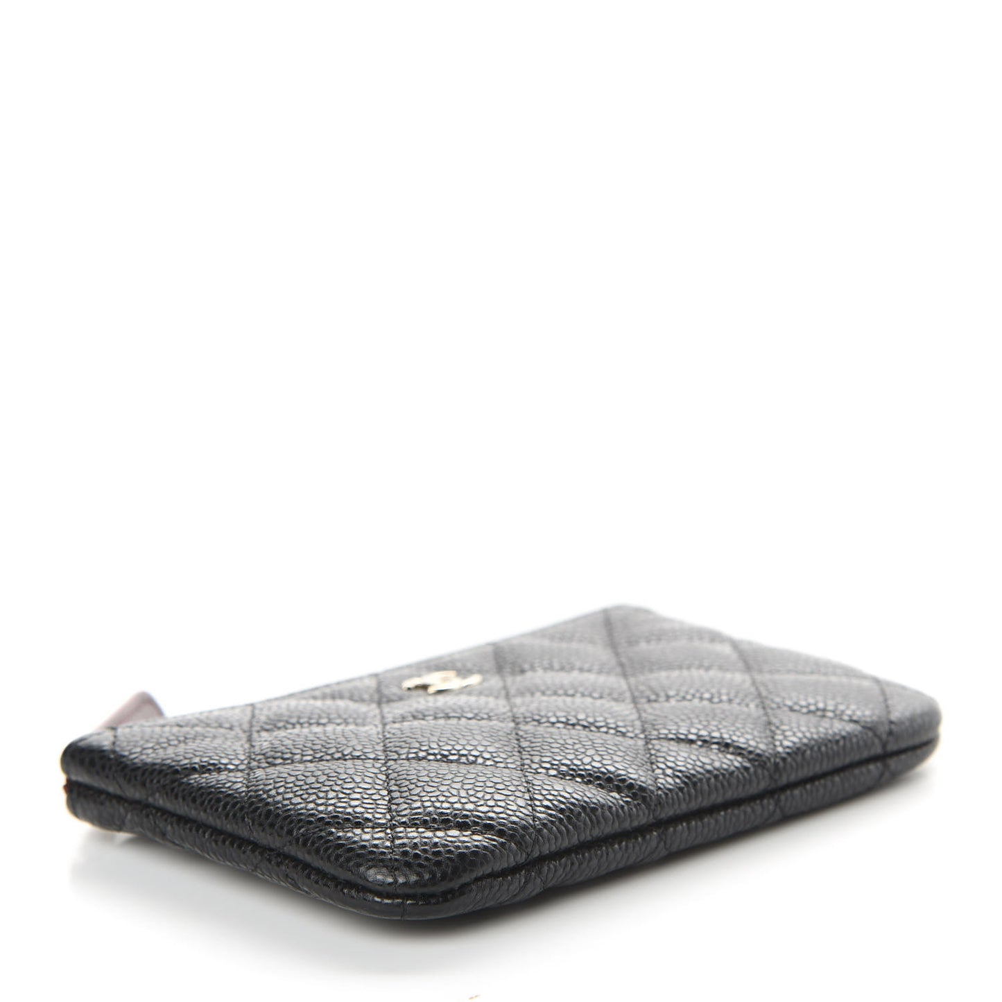 Caviar Quilted Small Cosmetic Case Black