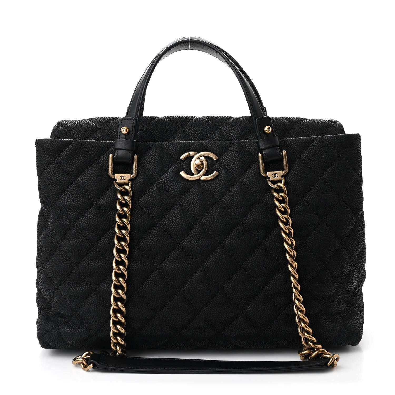 Chanel Iridescent Caviar Chic Quilt Tote Black 1 of 11