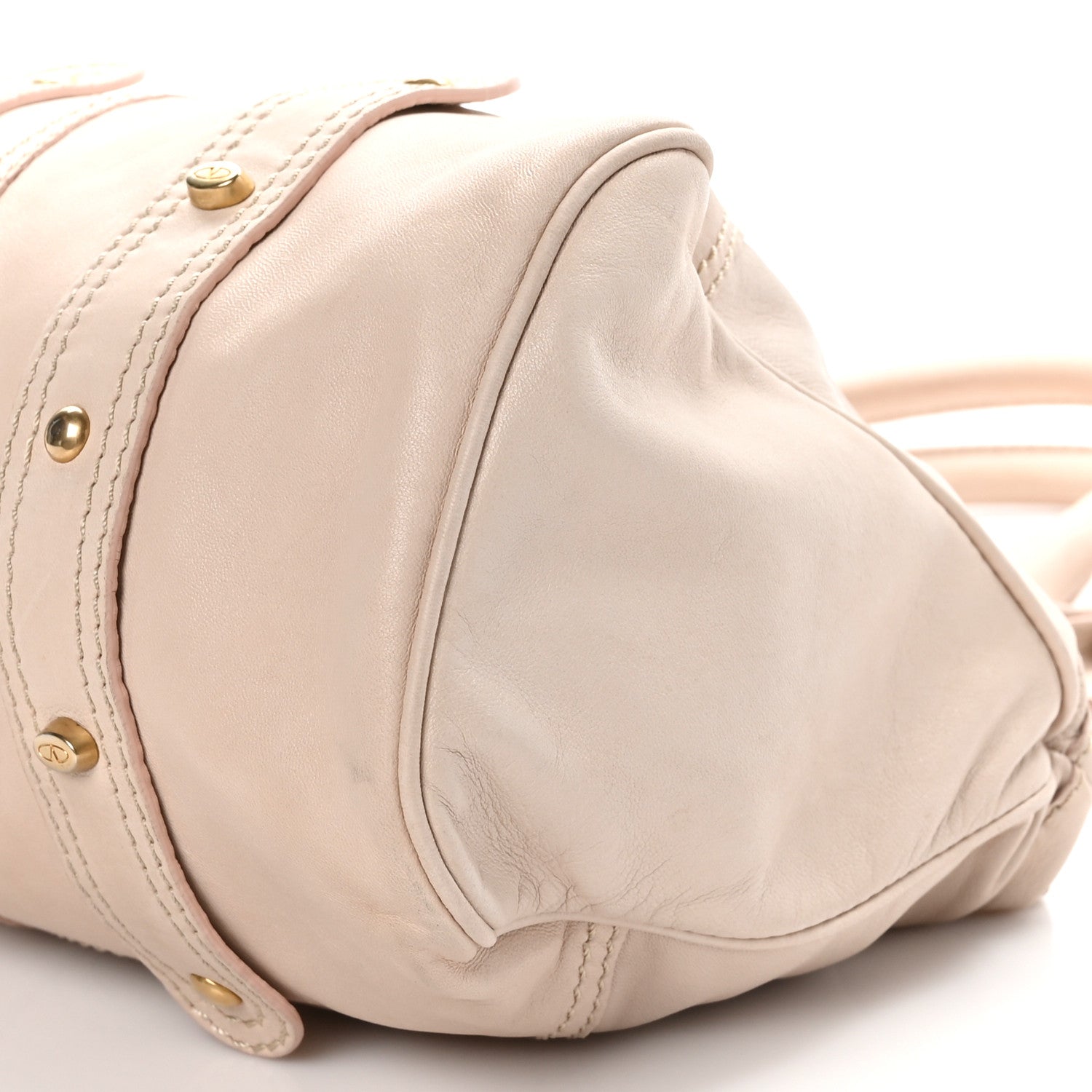 Valentino Garavani Lambskin VLogo Satchel Light Pink 9 of 12