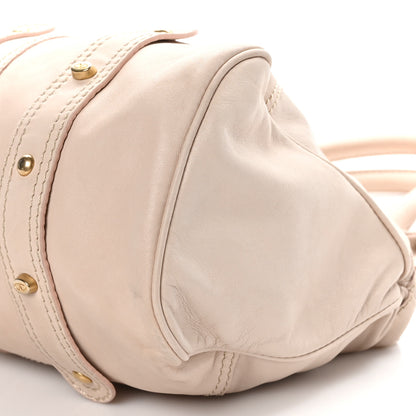 Valentino Garavani Lambskin VLogo Satchel Light Pink 9 of 12