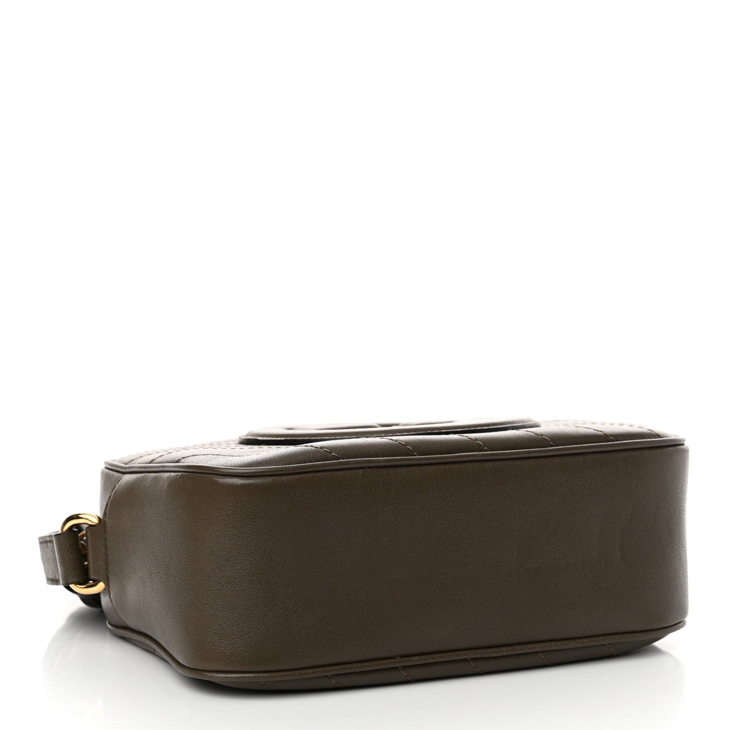 Gucci Sakai Be Green Calfskin Diagonal Stitched Small Blondie Shoulder Bag Craclet Brown 4 of 11