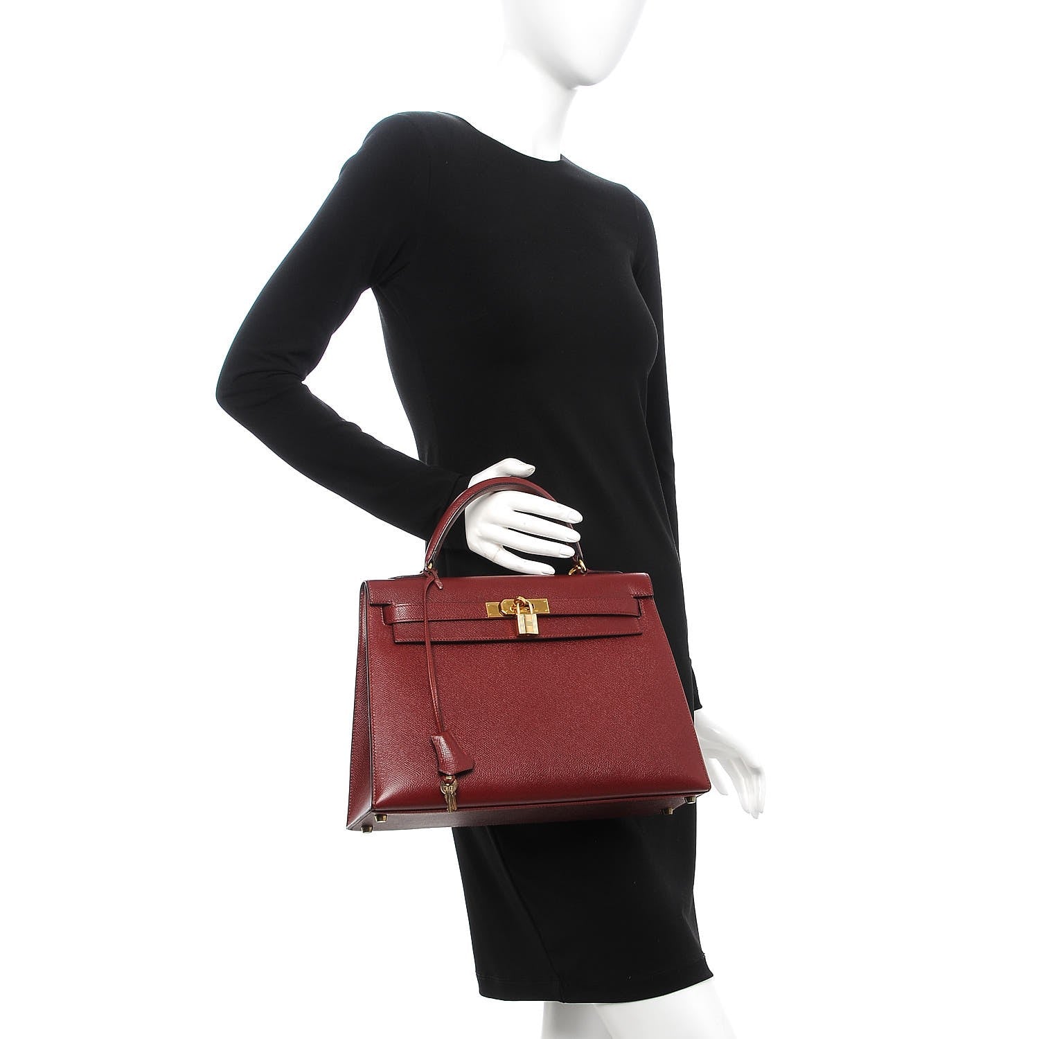 Hermes Courchevel Kelly Sellier 32 Rouge H 3 of 39