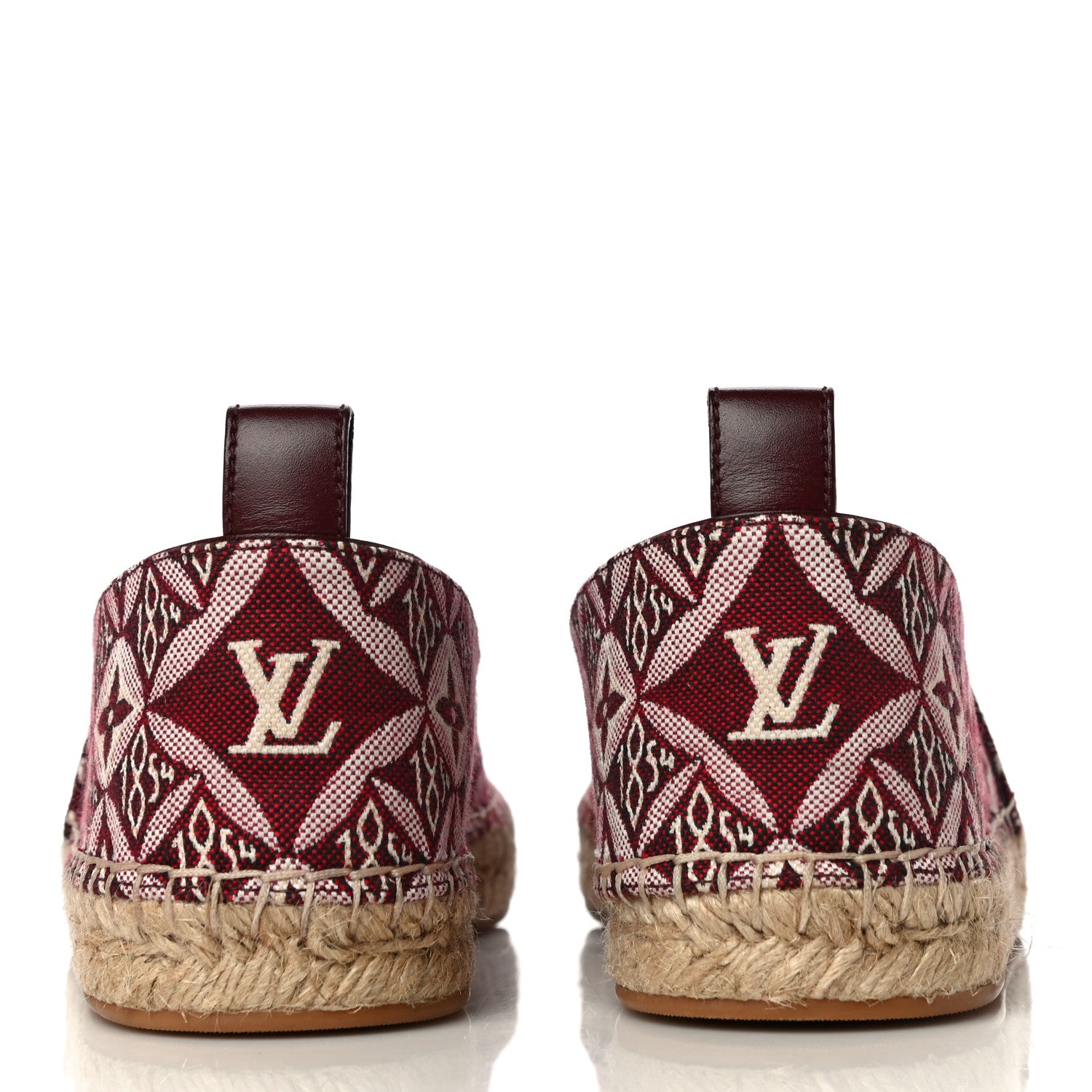 Louis Vuitton Jacquard Since 1854 Starboard Espadrille Flats 37 Bordeaux 6 of 14
