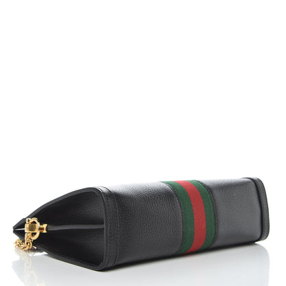 Gucci Calfskin GG Web Small Ophidia Chain Shoulder Bag Black 4 of 9