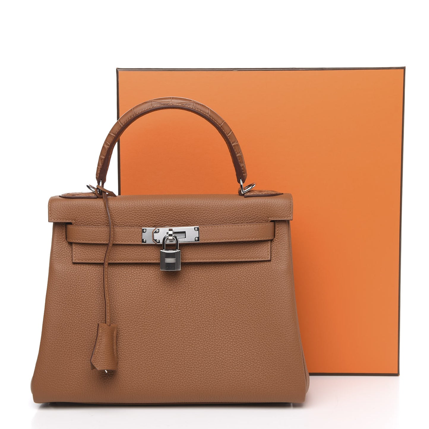Togo Matte Alligator Kelly Retourne Touch 28 Gold