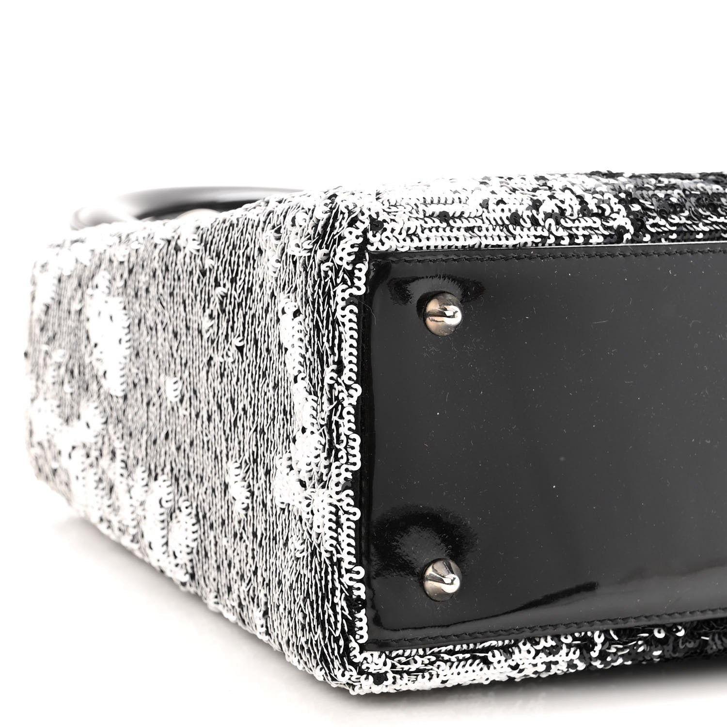 Christian Dior Patent Sequin Medium Lady Dior Black Multicolor 8 of 9
