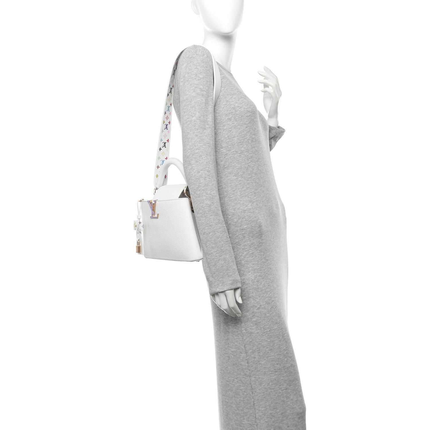 Louis Vuitton LV X TM Taurillon BB Capucines  Blanc 2 of 9