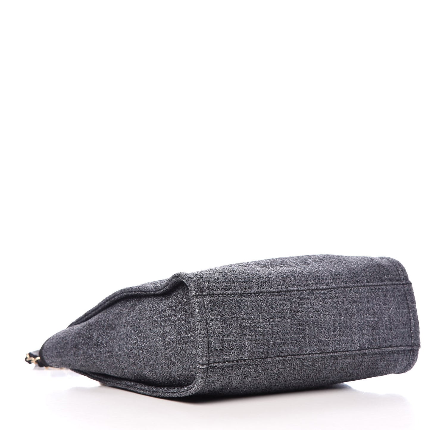 Woven Straw Raffia Mini Deauville Tote Grey