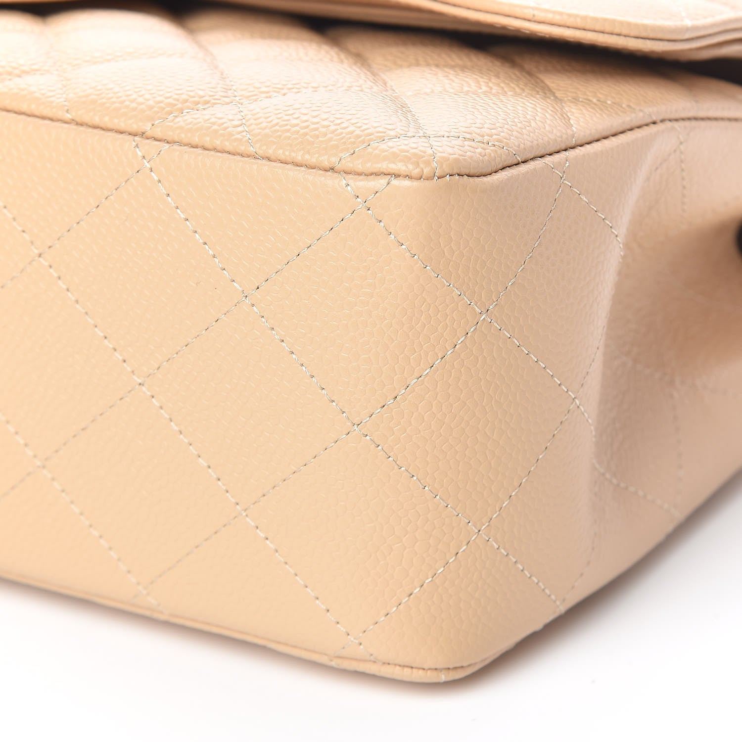 Chanel Caviar Quilted Jumbo Double Flap Beige Clair 9 of 11