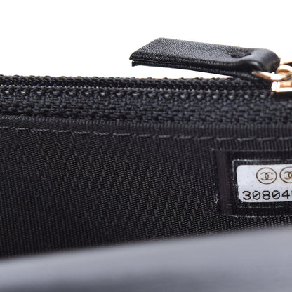 Chanel Calfskin Quilted Maxi Pearls Clutch With Chain Black 10 of 11