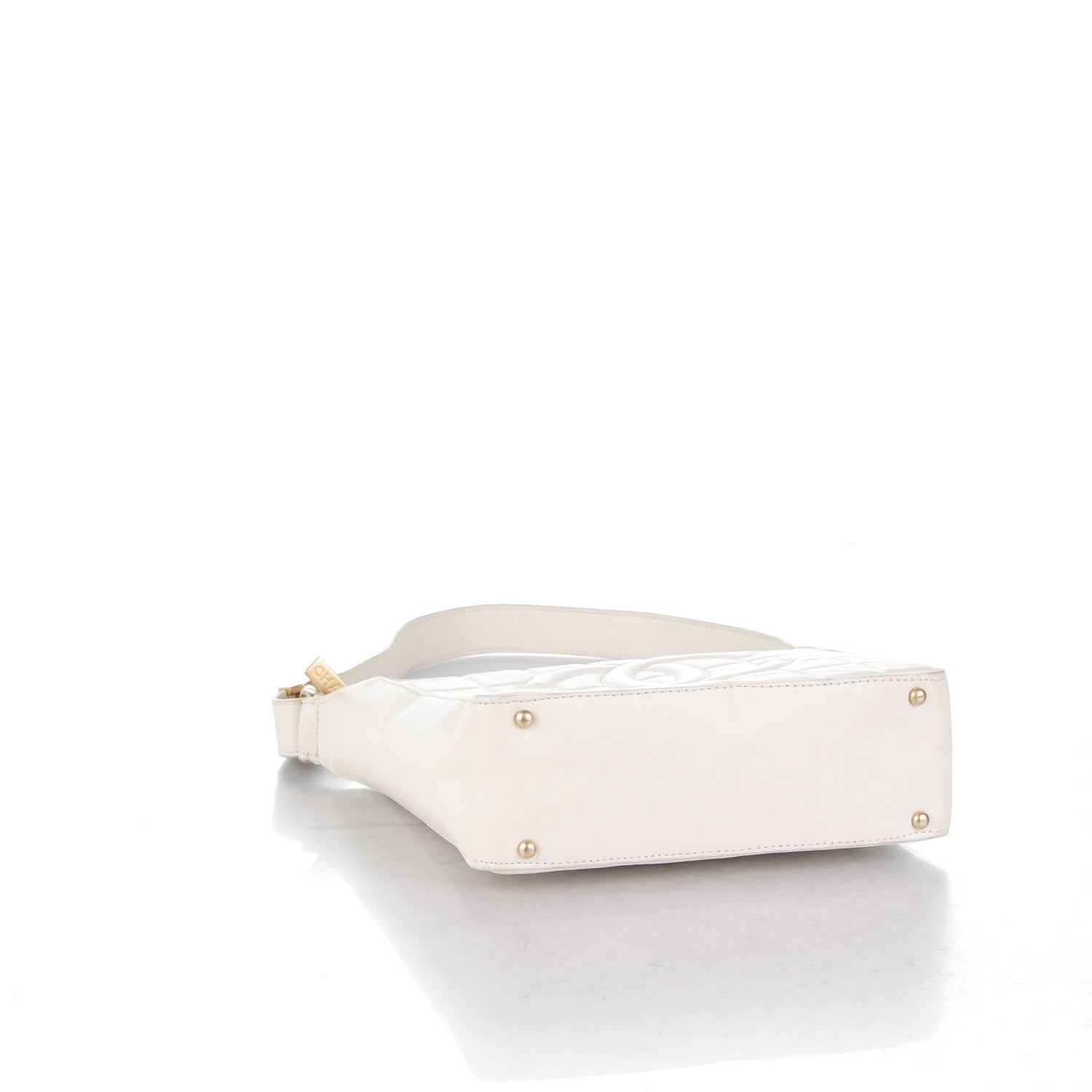 Chanel Lambskin Chocolate Bar Quilted Small Shoulder Bag White 4 of 10